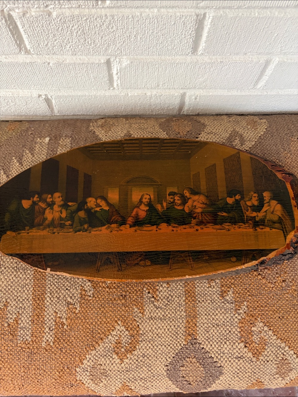 Last supper wood cut